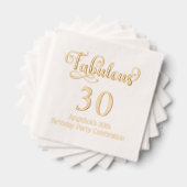 Fantabulous 30 (of elke leeftijd) Verjaardag # 8 Folie Servetten (Insitu (Gestapeld))