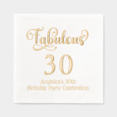 Fantabulous 30 (of elke leeftijd) Verjaardag # 8 Folie Servetten (Voorkant)