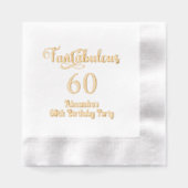 Fantabulous 60 (of elke leeftijd) verjaardag folie servetten (Voorkant)