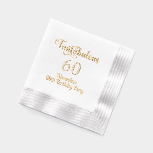 Fantabulous 60 (of elke leeftijd) verjaardag folie servetten (Links)