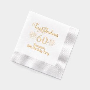 Fantabulous 60 (of elke leeftijd) Verjaardag & Vuu Folie Servetten