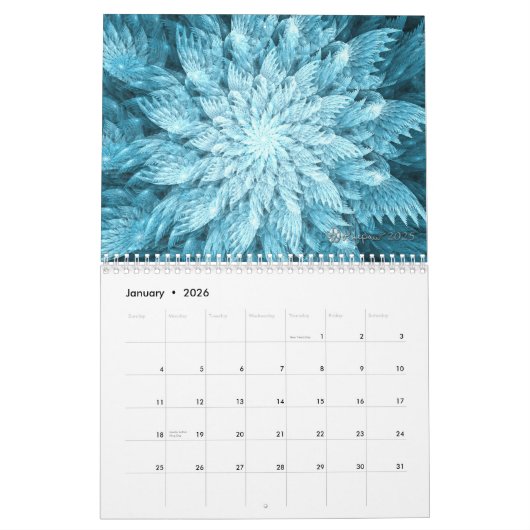 Fantabulous Fractals Calendar Kalender (Jan 2026)