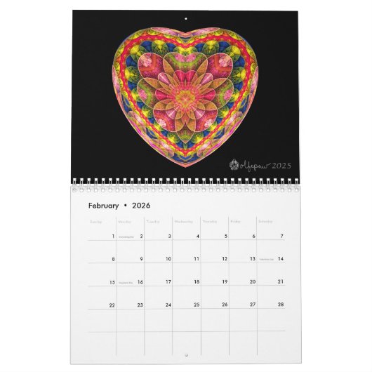 Fantabulous Fractals Calendar Kalender (Feb 2026)
