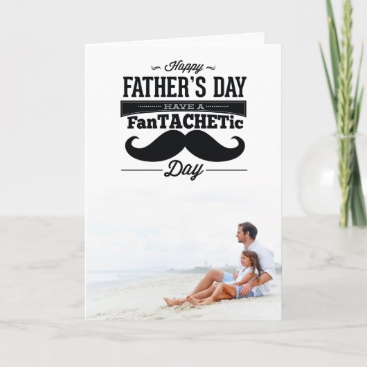 Fantachetic Mustache Happy Vaderdag Photo Card Kaart (Voorkant)