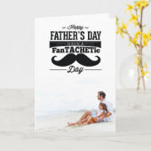 Fantachetic Mustache Happy Vaderdag Photo Card Kaart (Gele Bloem)
