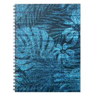 Fantachtige jeans met tropische bladeren notitieboek