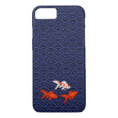 Fantail Goldfish op Seigaiha Wave Pattern Japans Case-Mate iPhone Case (Achterkant)