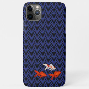 Fantail Goldfish op Seigaiha Wave Pattern Japans Case-Mate iPhone Case