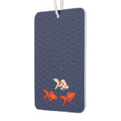 Fantail Goldfish op Seigaiha Wave Pattern Japans Luchtverfrisser (Links)