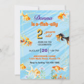 Fantail goudvissen zwemmen elke leeftijd verjaarda kaart (Voorkant)