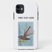 Fantail New Zealand bird Vector Case-Mate iPhone Case (Achterkant)