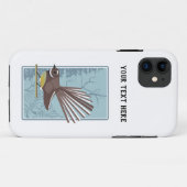 Fantail New Zealand bird Vector Case-Mate iPhone Case (Achterkant (horizontaal))