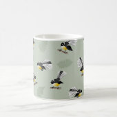 Fantail NZ Native birds Patroon Koffiemok (Center)