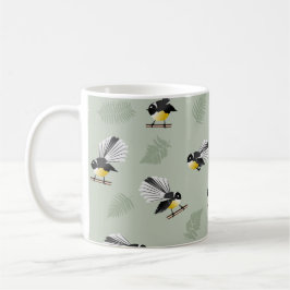 Fantail NZ Native birds Patroon Koffiemok