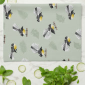 Fantail NZ Native birds Patroon Theedoek (Gevouwen)