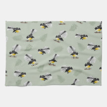 Fantail NZ Native birds Patroon