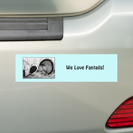 Fantail Pair Bumpersticker (Op auto)