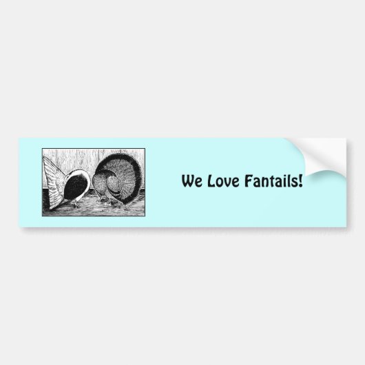 Fantail Pair Bumpersticker (Voorkant)