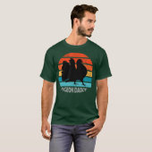 Fantail Pigeon Dad Sunset T-shirt (Voorkant volledig)