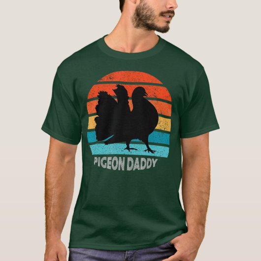 Fantail Pigeon Dad Sunset T-shirt (Voorkant)