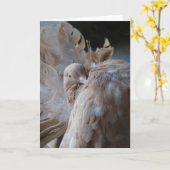 Fantail Pigeon Kaart (Gele Bloem)