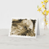 Fantail Pigeon Kaart (Gele Bloem)