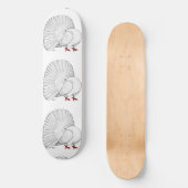 Fantail Pigeon White Persoonlijk Skateboard (Voorkant)