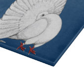 Fantail Pigeon White Snijplank (Hoek)