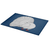 Fantail Pigeon White Snijplank (Hoek)