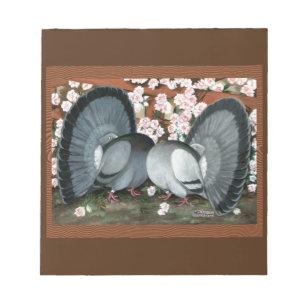 Fantail Pigeons Matched Pair Notitieblok