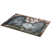 Fantail Pigeons Matched Pair Snijplank (Hoek)