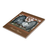 Fantail Pigeons Matched Pair Tegeltje (Zijkant)