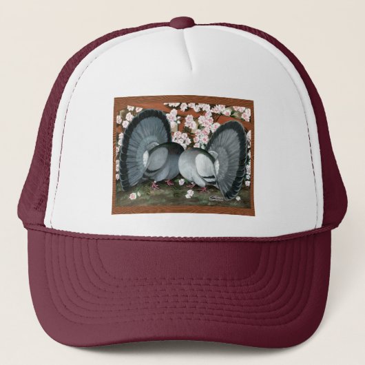 Fantail Pigeons Matched Pair Trucker Pet (Voorkant)