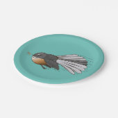 Fantail Piwakawaka Papieren Bordje (Gekanteld)