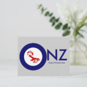 Fantail PIWAKAWAKA Roundel Briefkaart (Staand voorkant)