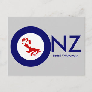 Fantail PIWAKAWAKA Roundel Briefkaart