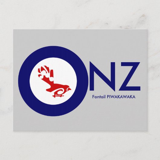 Fantail PIWAKAWAKA Roundel Briefkaart (Voorkant)