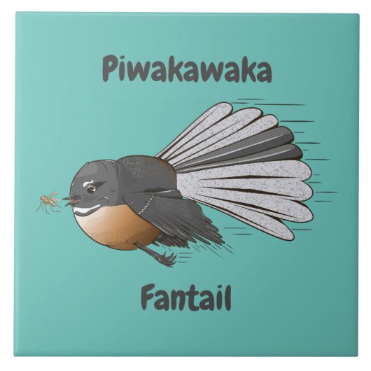 Fantail Piwakawaka Tegeltje (Voorkant)