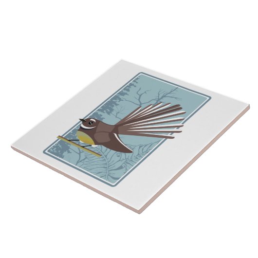 Fantail Piwakwaka Tegeltje (Zijkant)