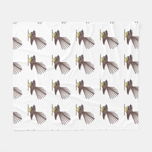 fantail sq geen achtergrond fleece deken (Voorkant (Horizontaal))