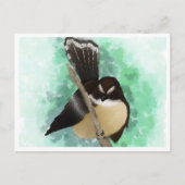 Fantail Water Color Digitale Kunst Briefkaart (Voorkant)