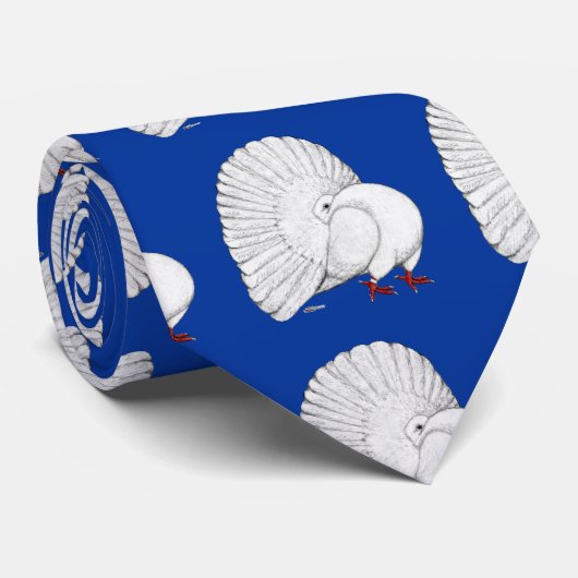 Fantail: wit stropdas (Opgerold)