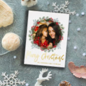 Fantair Gold-script voor pretkerst Folie Feestdagen Briefkaart