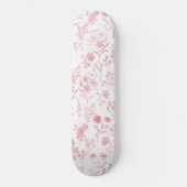 Fantair Roos Gold Flowers White Pattern Persoonlijk Skateboard (Voorkant)