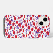 Fantair vochtige papaver, witte draagtas iPhone hoesje (Achterkant horizontaal)