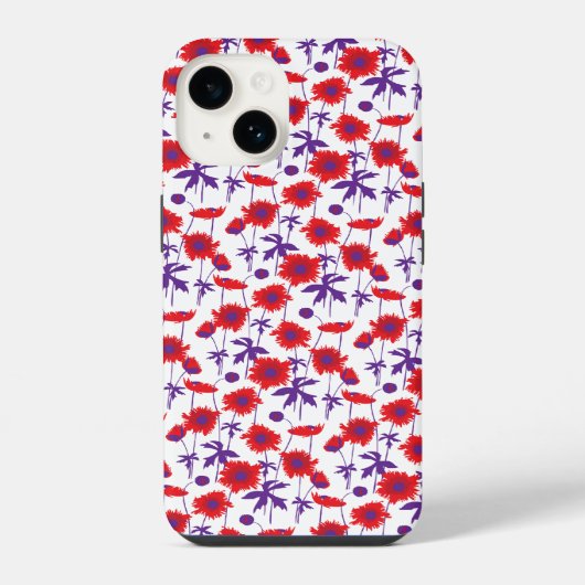 Fantair vochtige papaver, witte draagtas iPhone hoesje (Achterkant)