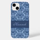 Fantair vodderpoeder blauw, aangepaste naam Case-Mate iPhone case (Achterkant)