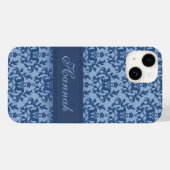 Fantair vodderpoeder blauw, aangepaste naam Case-Mate iPhone case (Achterkant (horizontaal))