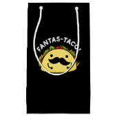 Fantas-taco Funny Fantastic Taco Pun Dark BG Klein Cadeauzakje (Voorkant)