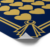 Fantasby Art Deco bruiloft die gastenboek ondertek Poster (Hoek)